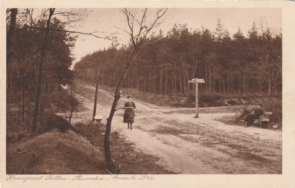kruispunt putten staverden, Ophalen of Verzenden, 1920 tot 1940, Gelderland