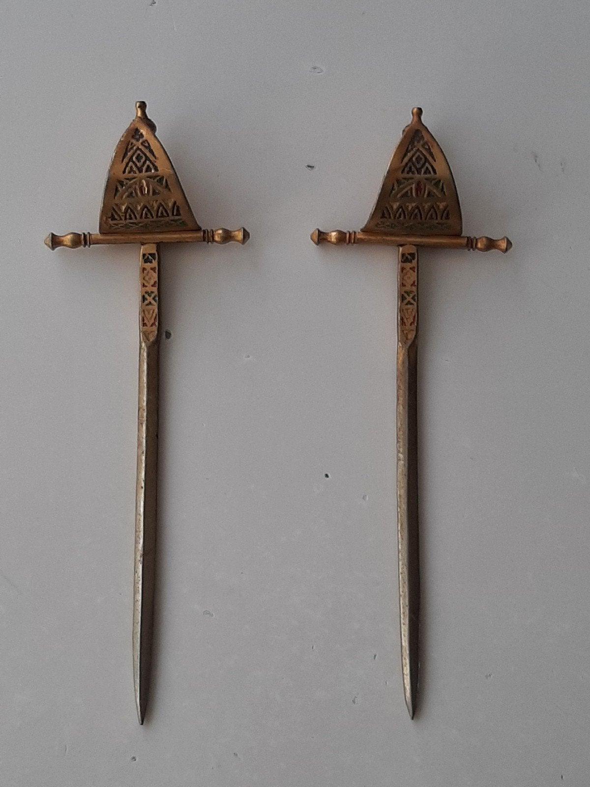Vintage retro Toledo zwaard briefopeners zeldzaam jaren 60., Ophalen of Verzenden, Gebruikt