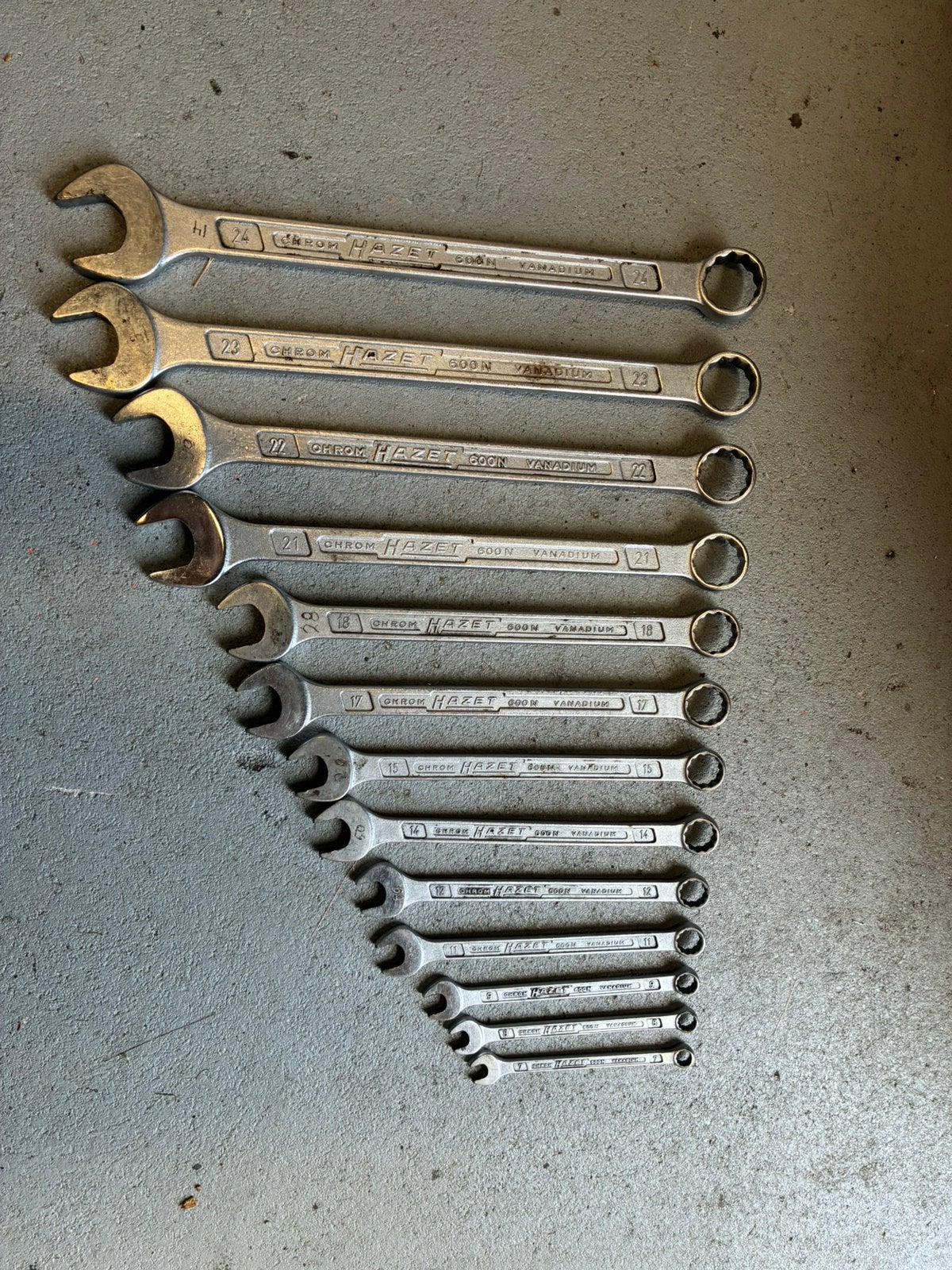 Hazet 600N 7-24mm ringsteeksleutelset 13 delig, Ophalen, Gebruikt
