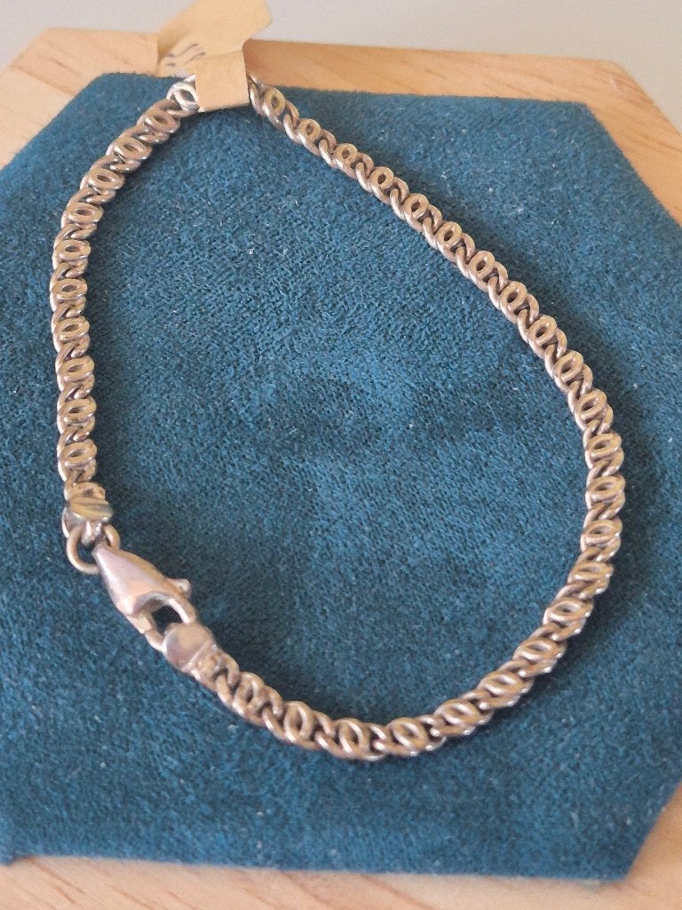 Zilveren gourmet armband 455, Sieraden, Tassen en Uiterlijk, Armbanden, Zilver zolder, Ophalen of Verzenden, Zo goed als nieuw
