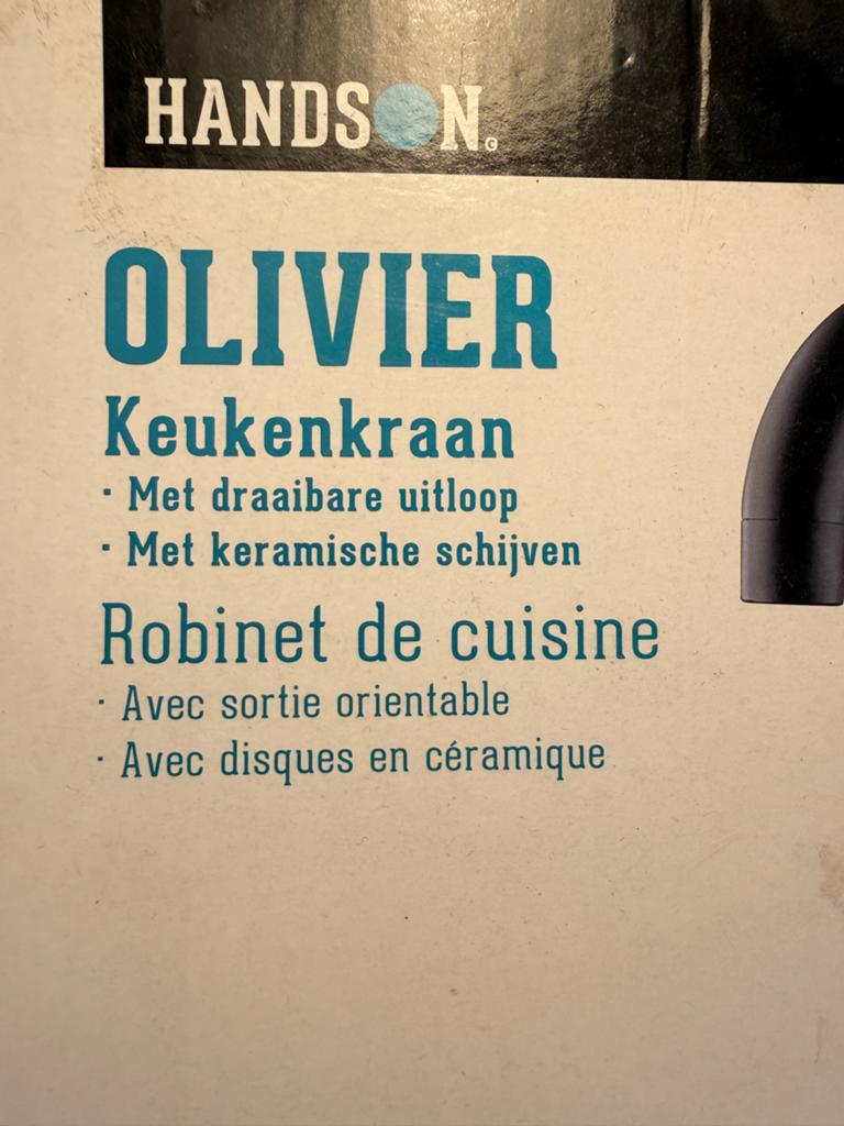 Zwarte Keukenkraan Olivier - Nieuw in doos, Handson, Ophalen of Verzenden, Kraan, Hanson
