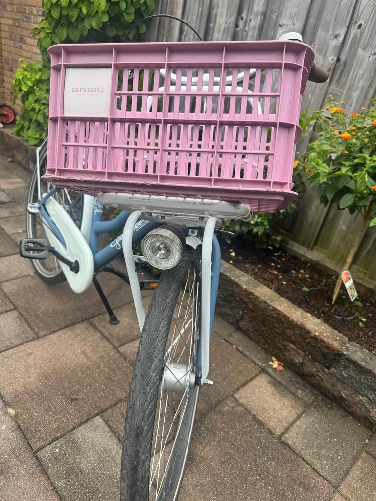 Gazelle Miss Grace 24 inch kinderfiets met krat, Fietsen en Brommers, Fietsen | Meisjes, Ophalen, Gebruikt, 24 inch, Versnellingen