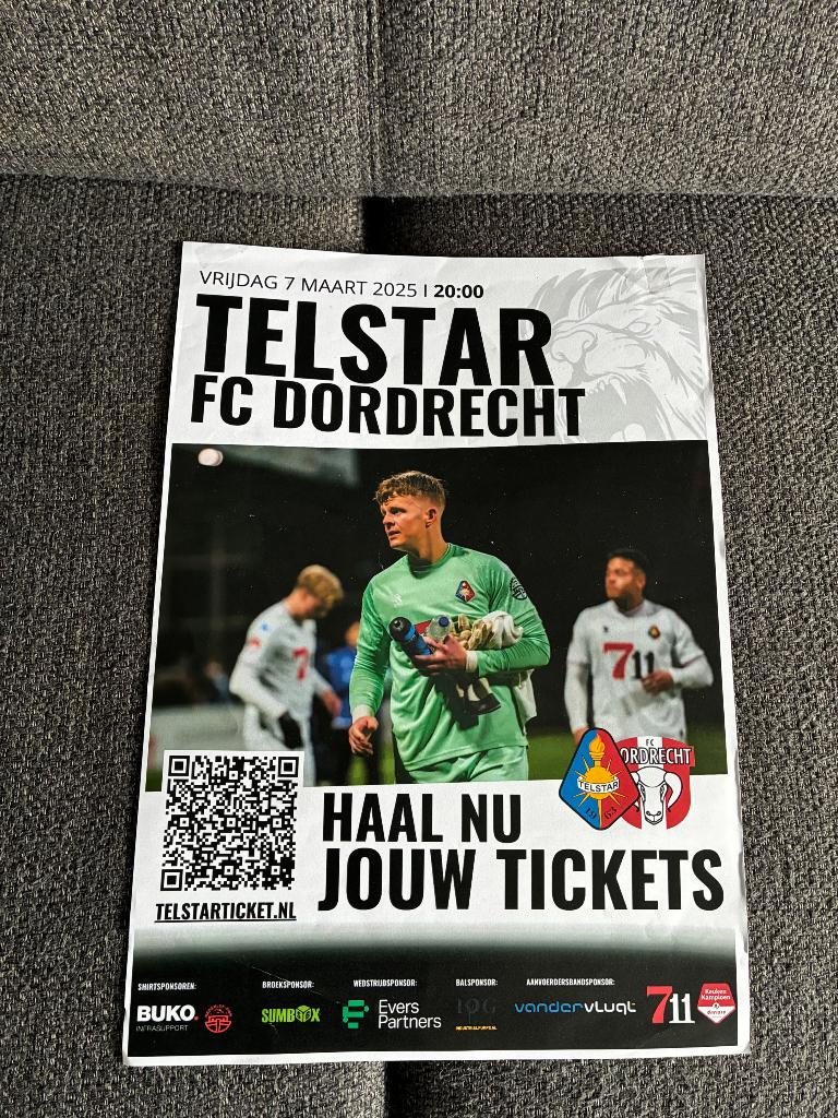 Aanplak posters Telstar, Verzamelen, Ophalen of Verzenden, Zo goed als nieuw, Overige binnenlandse clubs, Poster, Plaatje of Sticker