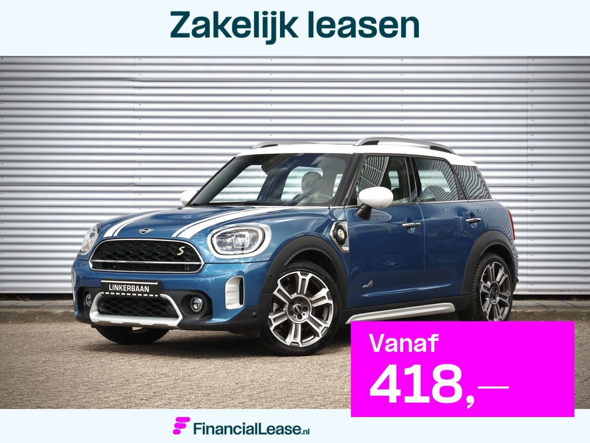 MINI Countryman 1.5 Cooper SE Hybride ALL4 | SOH 92% | Panod, Automaat, Zwart, Countryman, Blauw