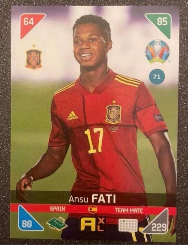 Panini ADRENALYN    EURO 2020    ANSU FATI    ESPAÑA, Verzenden, Zo goed als nieuw, Plaatje