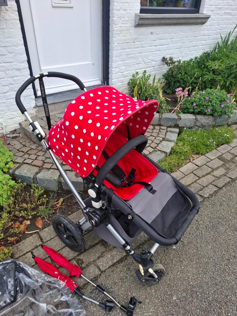 Bugaboo Cameleon wandelwagen/buggy met veel accessoires, Ophalen, Gebruikt, Bugaboo, Verstelbare duwstang