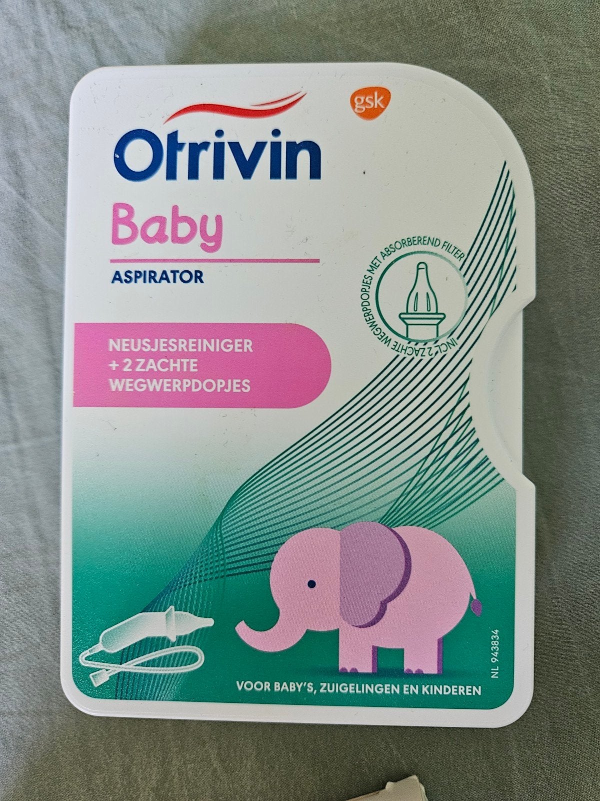 2 Otrivin Baby Neusjesreiniger Aspirator + Wegwerpdopjes, Ophalen of Verzenden, Zo goed als nieuw, Overige typen, Overige merken