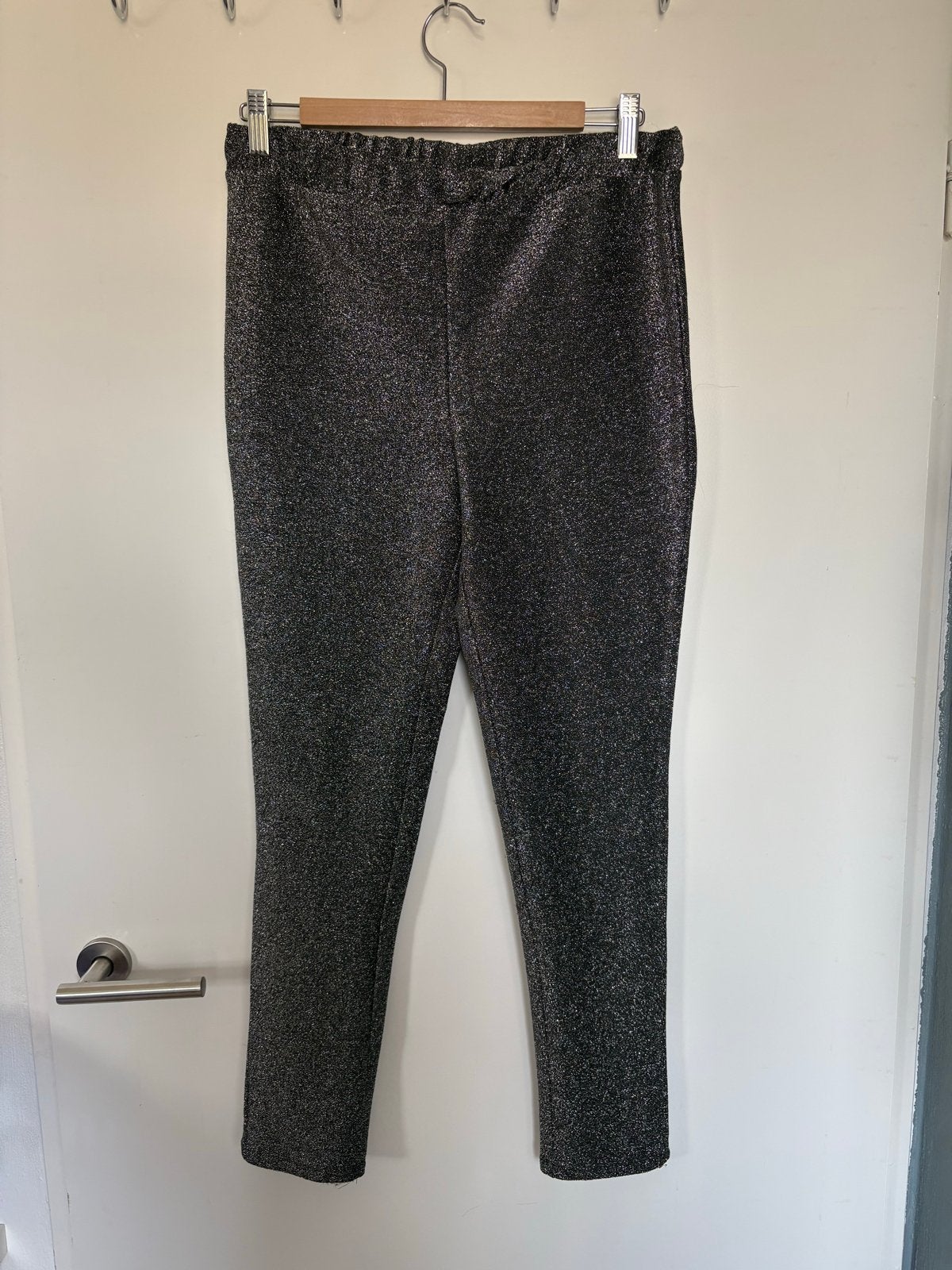 Pieces glitter legging maat L, Zwart, Maat 42/44 (L), Ophalen of Verzenden, Lang