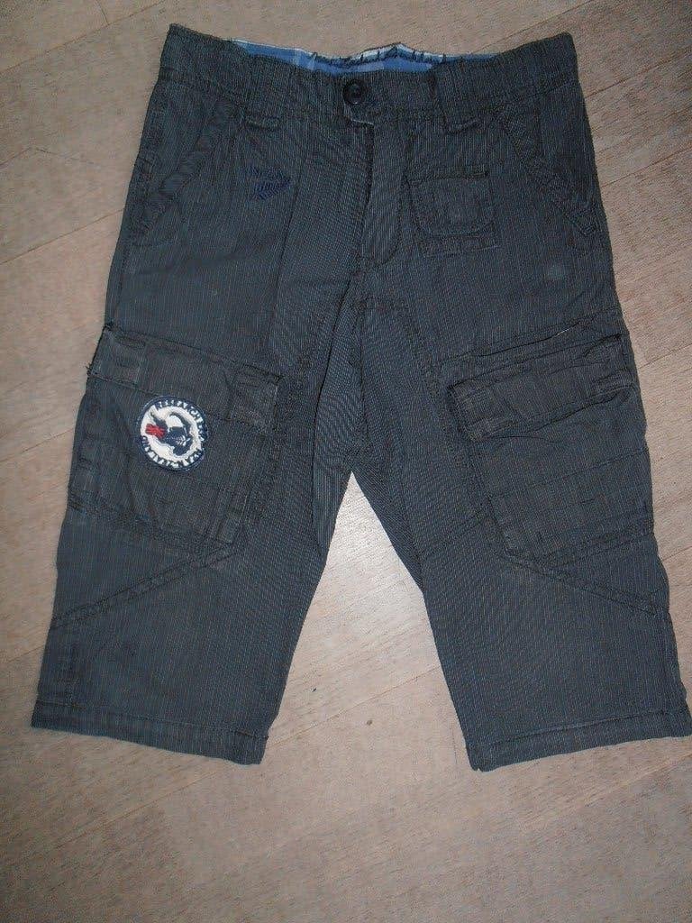 Nette korte broek maat 146 donkerblauw met krijtstreep, Kinderen en Baby's, Kinderkleding | Maat 146, Broek, NZA, Ophalen of Verzenden