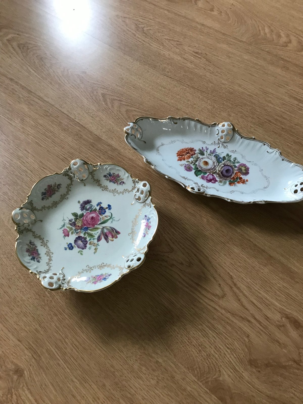 Molière Bavaria Porseleinen Schalen - Bloemen & Goud, Ophalen of Verzenden