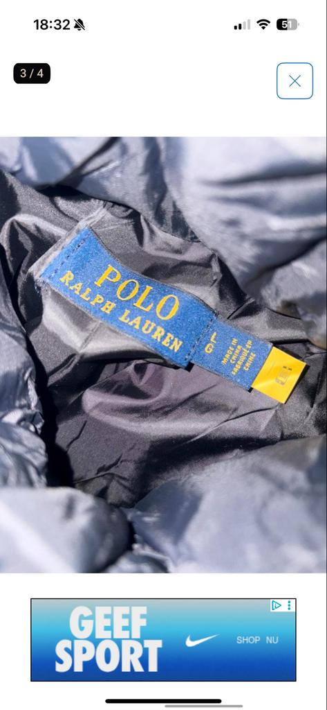 Ralph Lauren jas maat L nieuw, Ophalen of Verzenden, Nieuw, Maat 52/54 (L), Zwart