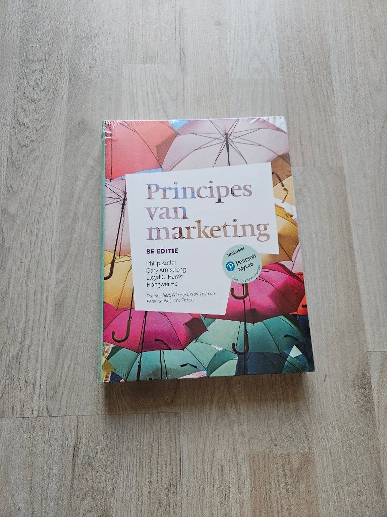 Principes van marketing, 8e editie (in folie), Philip Kotler; Gary Armstrong; Lloyd C. Harris; Hongwei He, Zo goed als nieuw, Beta