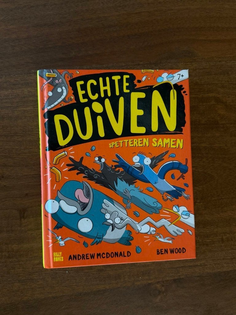 Kinderboek De Echte Duiven Spetteren Samen, Ophalen, Zo goed als nieuw, Andrew McDonald en Ben Wood, Fictie