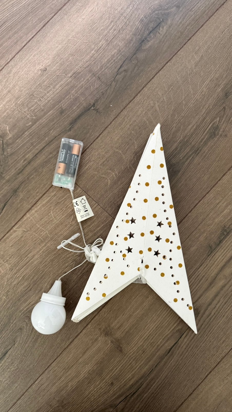 Kerstster met lamp GRATIS, Diversen, Ophalen, Zo goed als nieuw