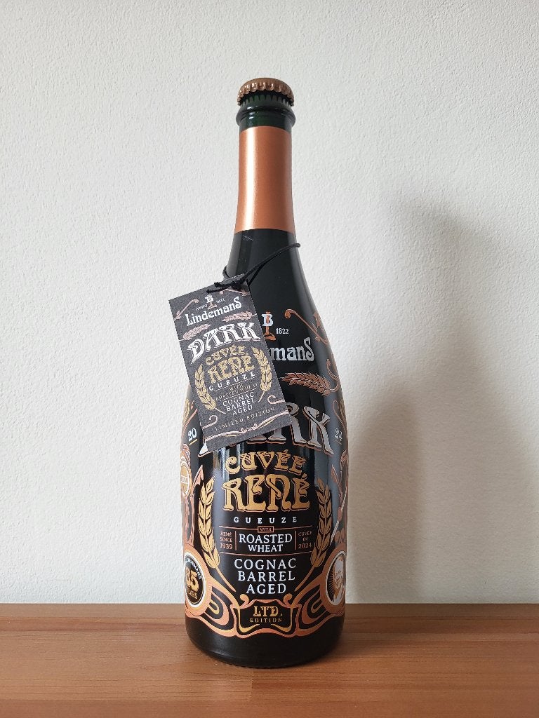 Lindemans - Gueuze Dark Cuvée René Cognac BA Limited Edition, Ophalen of Verzenden, Nieuw, Flesje(s), Overige merken