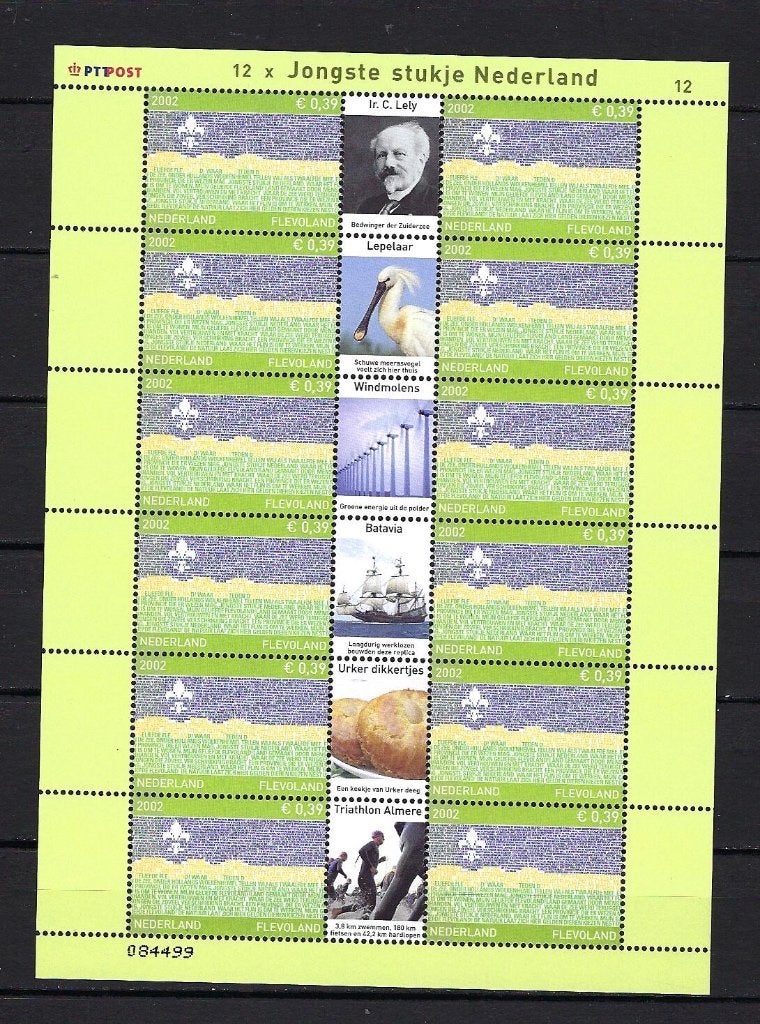 NVPH V2076 Provincie 12 Flevoland Postfris, Postzegels en Munten, Ophalen of Verzenden, Na 1940, Postfris