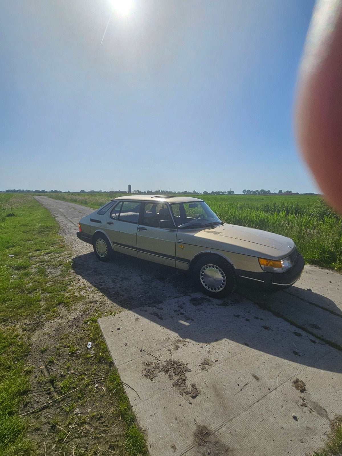 Saab 900 2.0 I HB AUT K6 1988 goudkleurig, Auto's, Saab, Stof, 4 cilinders, 1210 kg, Beige