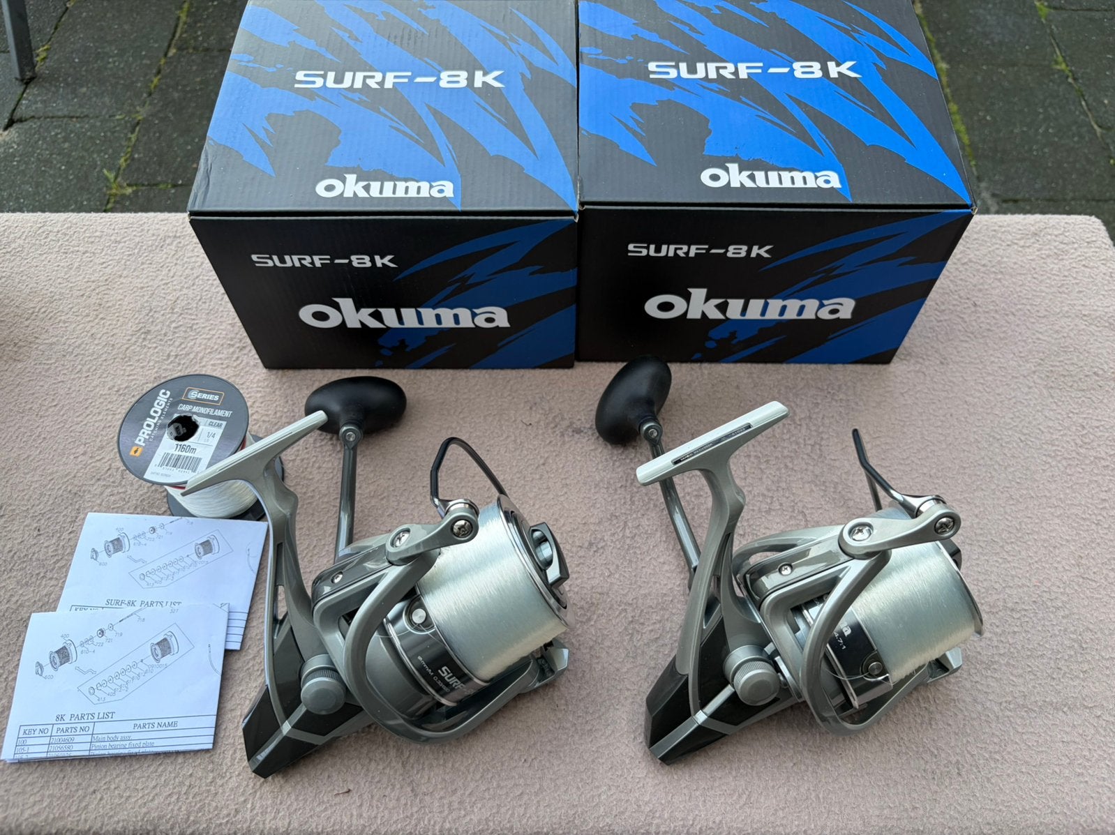 2 x nieuwe okuma 8k surf molen / zeemolen, Ophalen of Verzenden, Nieuw, Molen