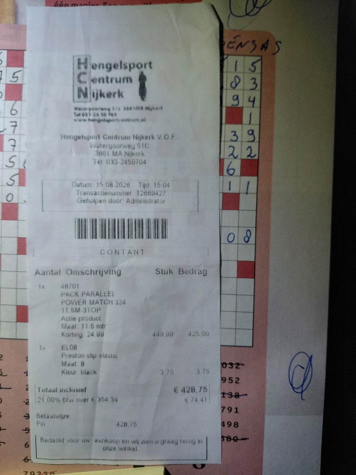 te koop:vaste hengel 11.5 meter lang., Ophalen of Verzenden