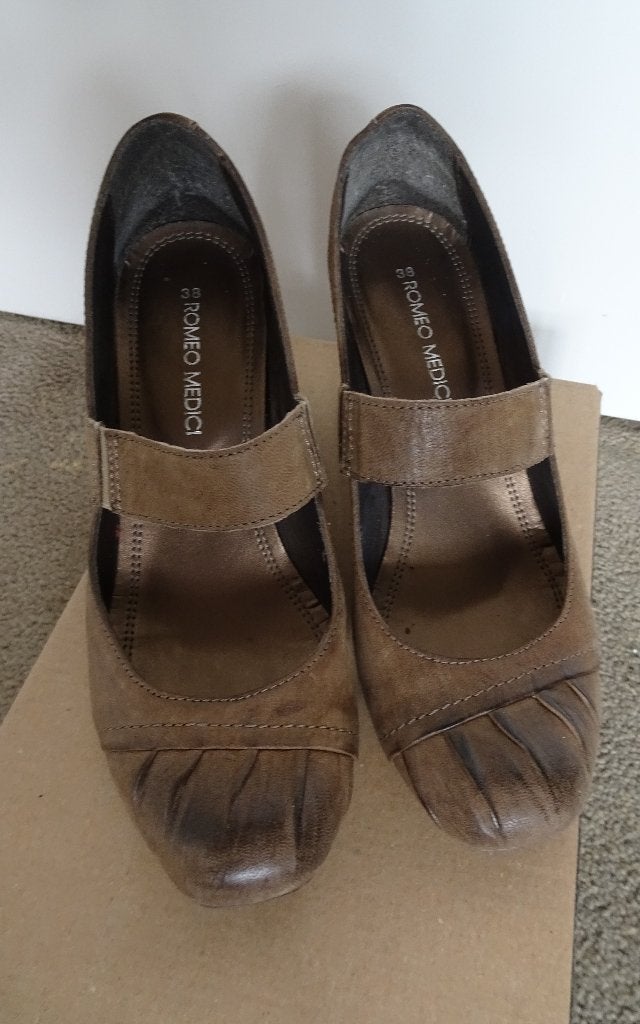 LEREN SCHOENEN VAN ROMEO MEDICI MAAT 38, Kleding | Dames, Schoenen, ROMEO MEDICI, Bruin, Ophalen of Verzenden, Zo goed als nieuw