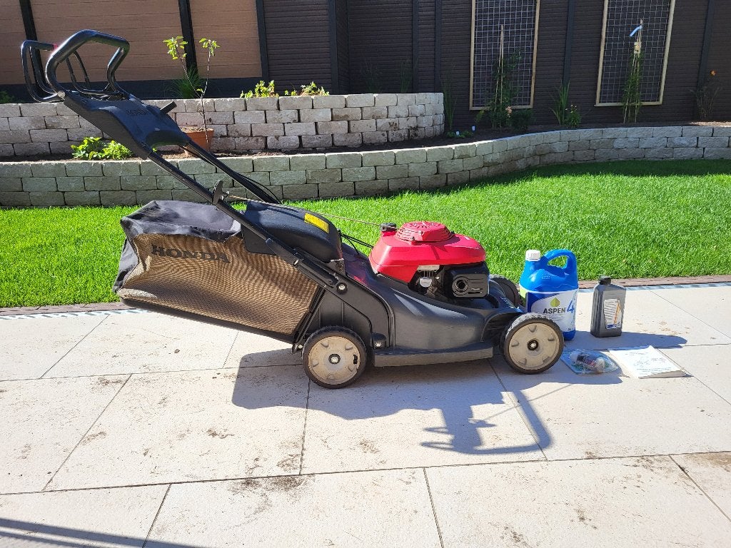 Benzine grasmaaier, Ophalen, Honda, Gebruikt, 40 t/m 49 cm
