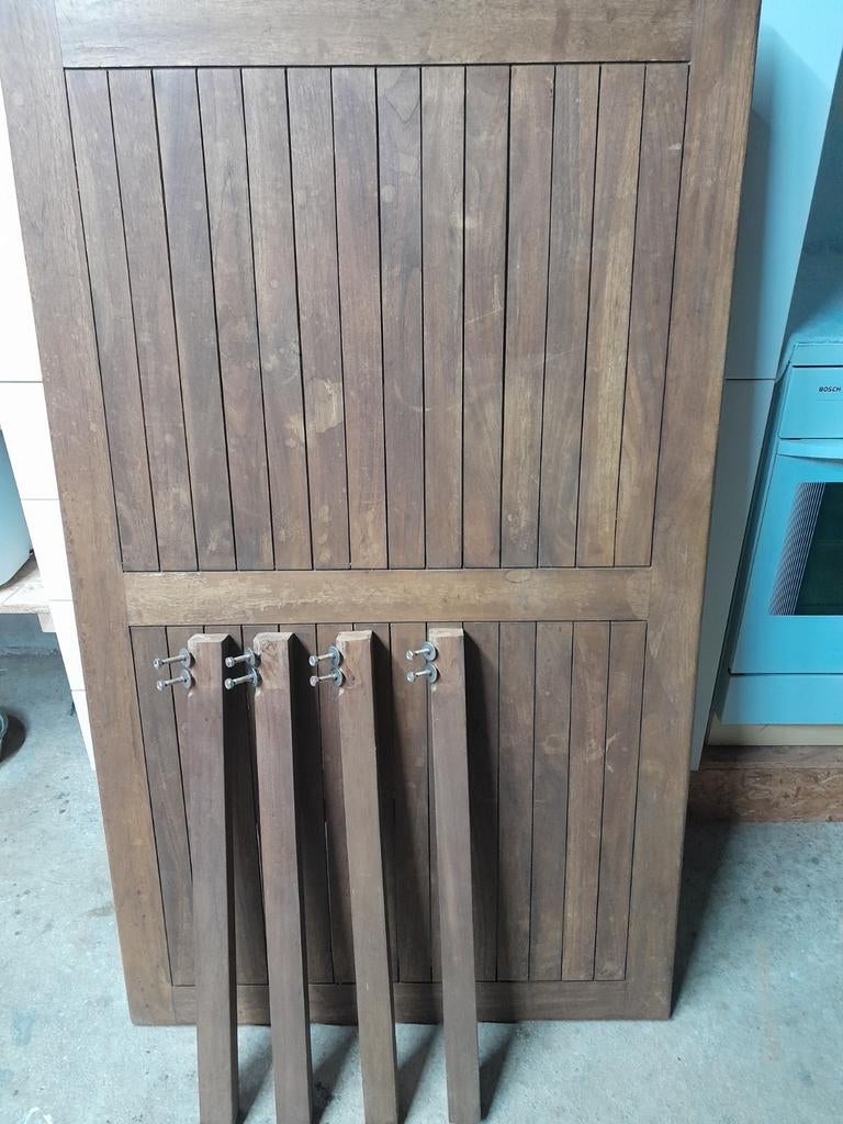 Teak houten tuintafel 150x90x77 - Bois le Duc, Tuin en Terras, Tuintafels, Ophalen, Gebruikt, Rechthoekig, Hout