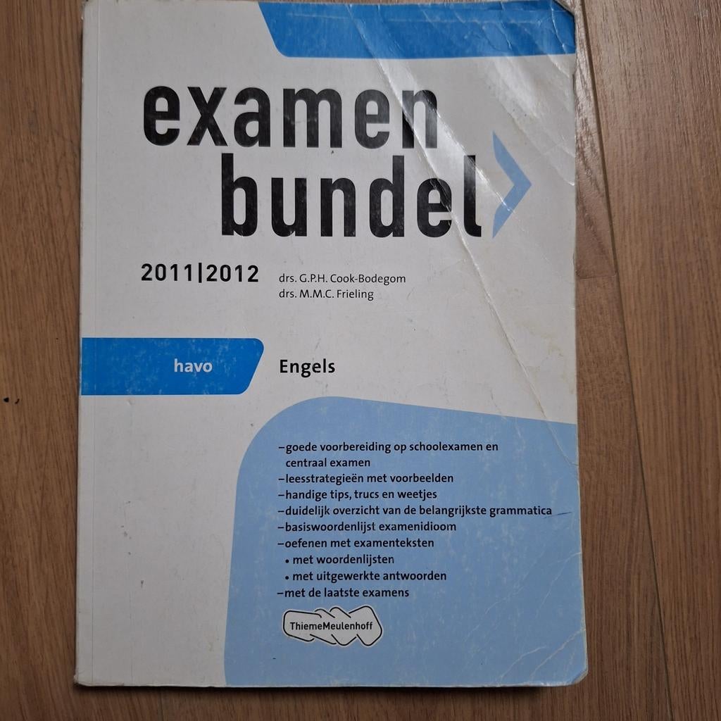 Examenbundel 2011/2012 Engels Havo, Ophalen of Verzenden, Gelezen, Overige niveaus, Nederlands