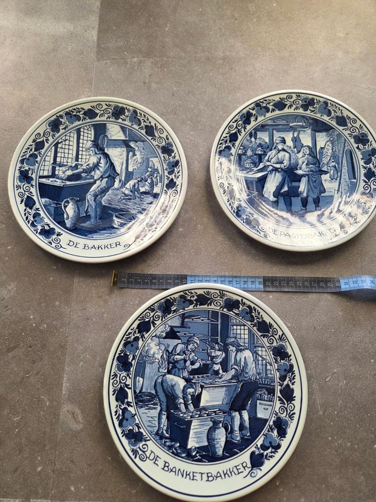 Royal Goedewaagen Delfts Blauw Wandborden Bakkerij Thema, Ophalen of Verzenden