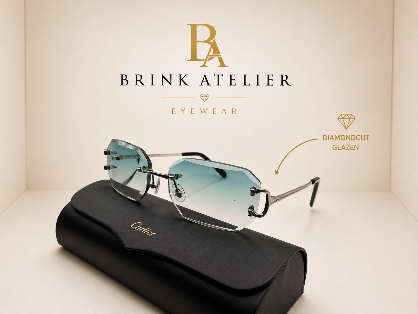 Cartier Zonnebril Diamond Cut Glazen - Diverse Kleuren, Overige merken, Zonnebril, Overige kleuren, Nieuw
