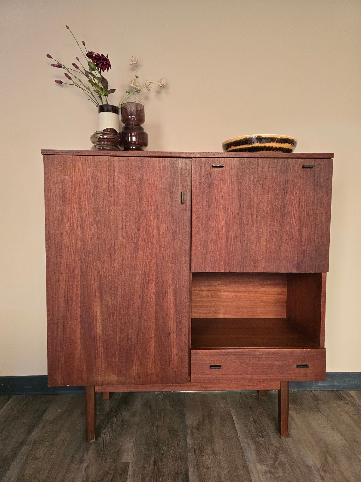 Vintage Teak Dressoir / Barkast - Jaren '60, Huis en Inrichting, Ophalen