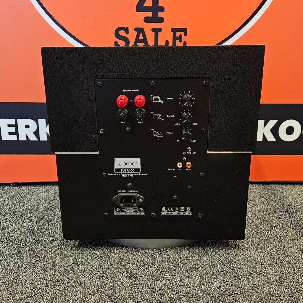 Jamo Sub A400 Actieve Subwoofer in Nette Staat, Jamo, Zo goed als nieuw, Support@jamo.com, Klipsch Group, Inc.
3502 Woodview Trace, Suite 200
Indianapolis, IN 46268
USA