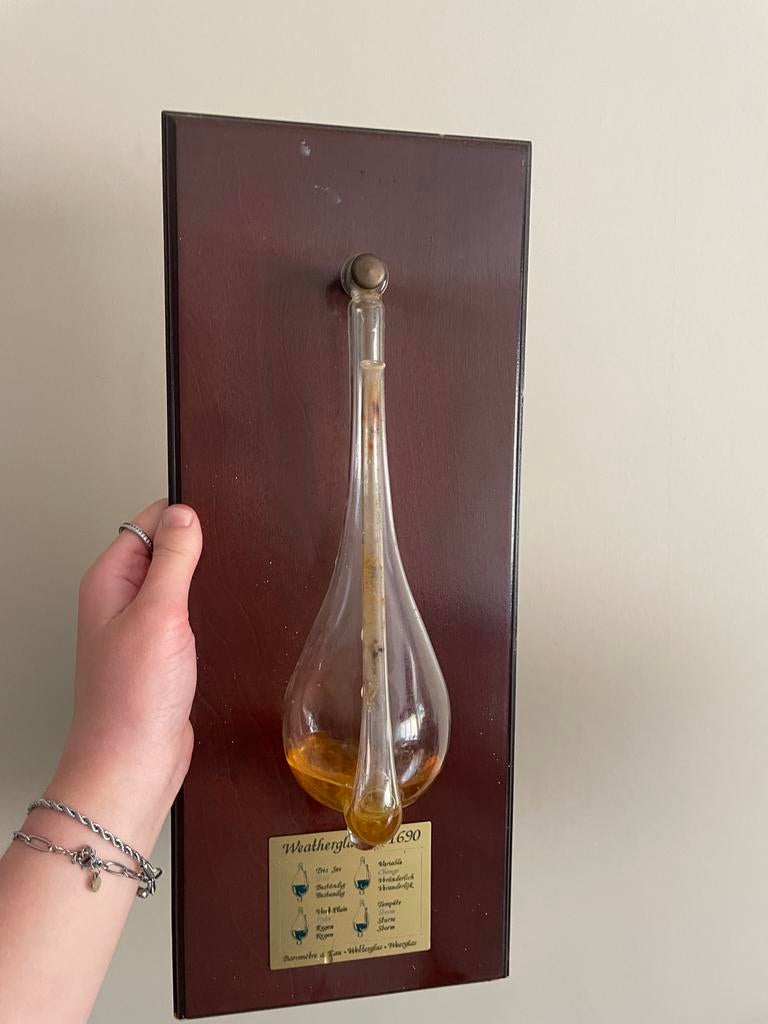 Antieke Weerglas Barometer 1690 - Decoratief & Functioneel, Audio, Tv en Foto, Weerstations en Barometers, Ophalen of Verzenden