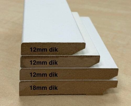 Goedkope MDF plinten , diverse maten en wit gegrond, Doe-het-zelf en Verbouw, Plinten en Afwerking, Ophalen, Nieuw, Mdf, 250 cm of meer