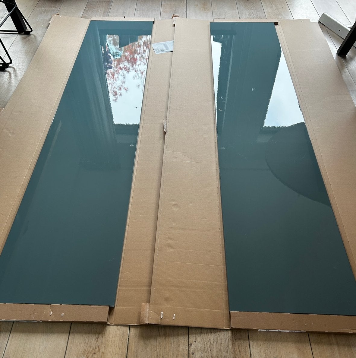 IKEA PAX Kastdeuren 50x230 Hoogglans Groen/Blauw, Ophalen, 200 cm of meer, 50 tot 100 cm, Zo goed als nieuw