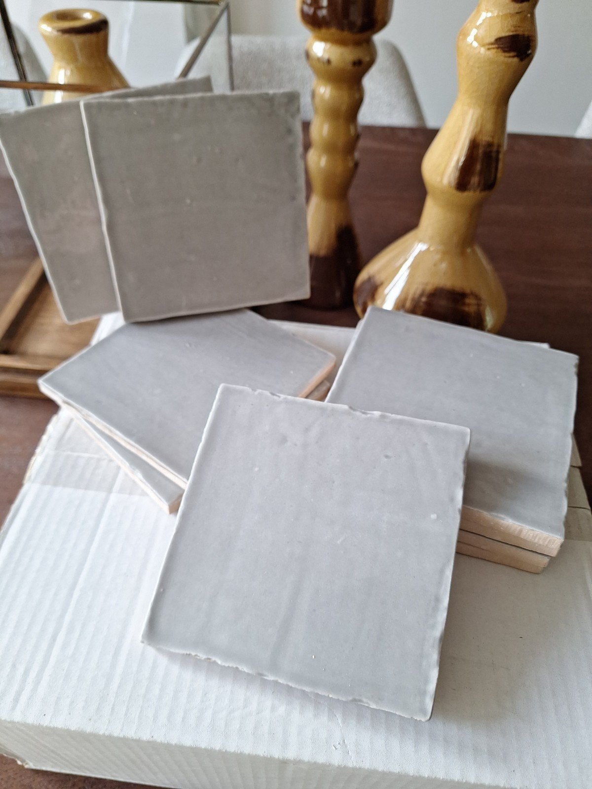Oud Hollandse tegeltjes 13x13 taupe/grijs, Ophalen, Nieuw