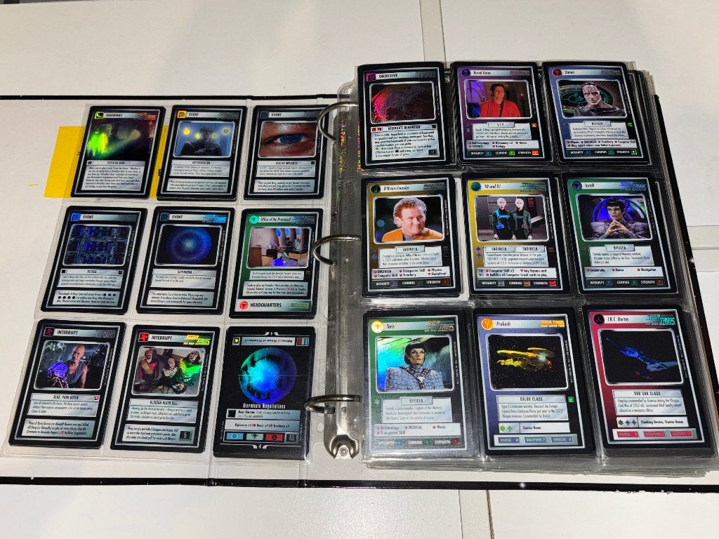 Star Trek CCG rares (Decipher) los te koop 2 euro per stuk, Ophalen of Verzenden, Zo goed als nieuw, Losse kaart, Foil