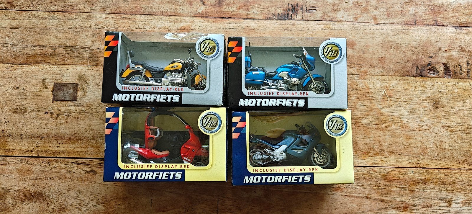 Verzameling 6 Motormodellen: Honda, BMW, Kawasaki, Ophalen of Verzenden, Groter dan 1:32, Auto, Overige merken