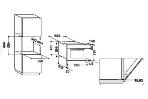 Whirlpool 6th Sense inbouw combimagnetron met heteluchtoven, Witgoed en Apparatuur, Combimagnetron, Gebruikt, ., Ophalen of Verzenden