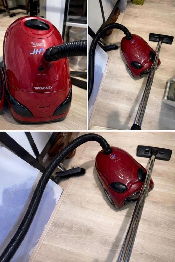 Rode sledestofzuiger 1600W - Zo goed als nieuw, Witgoed en Apparatuur, Stofzuigers, Stofzak, Overige merken, Ophalen of Verzenden