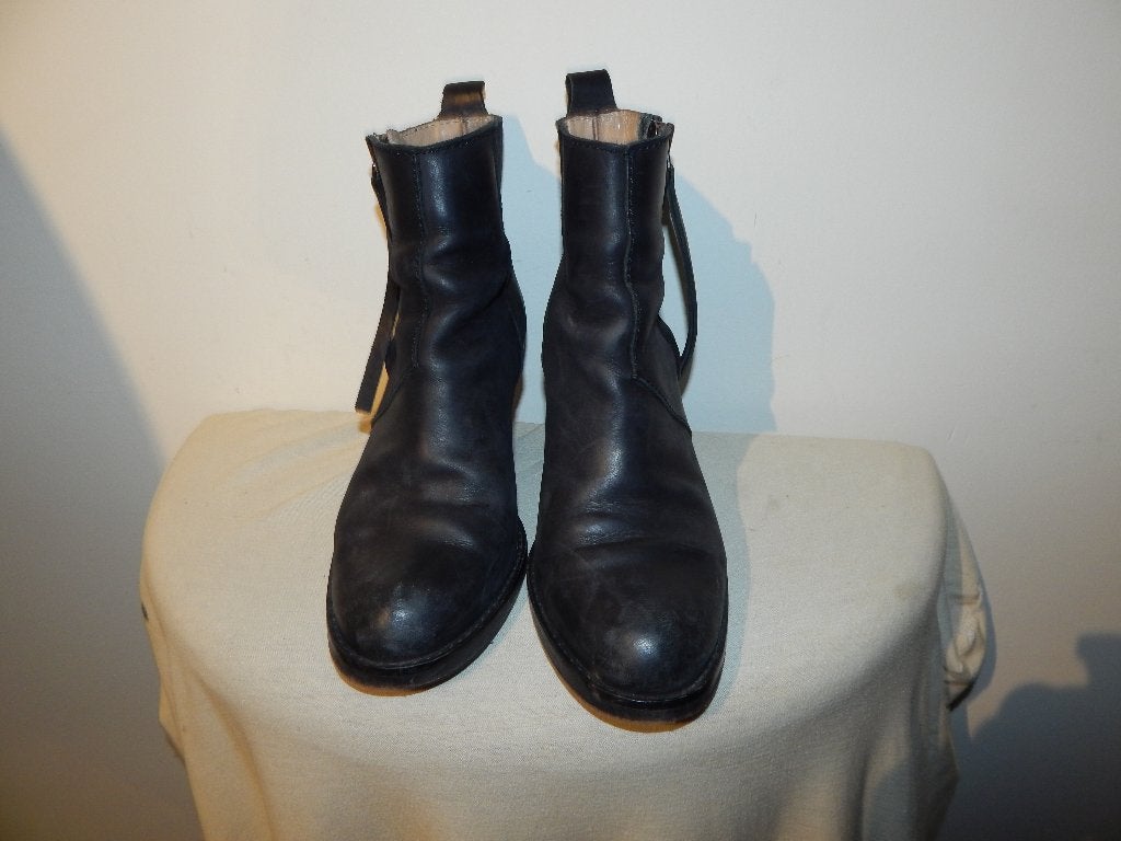 Acne studios leren laarsjes zwart hak en rits mt 38, Verzenden, Zwart, Gedragen, Lage of Enkellaarzen
