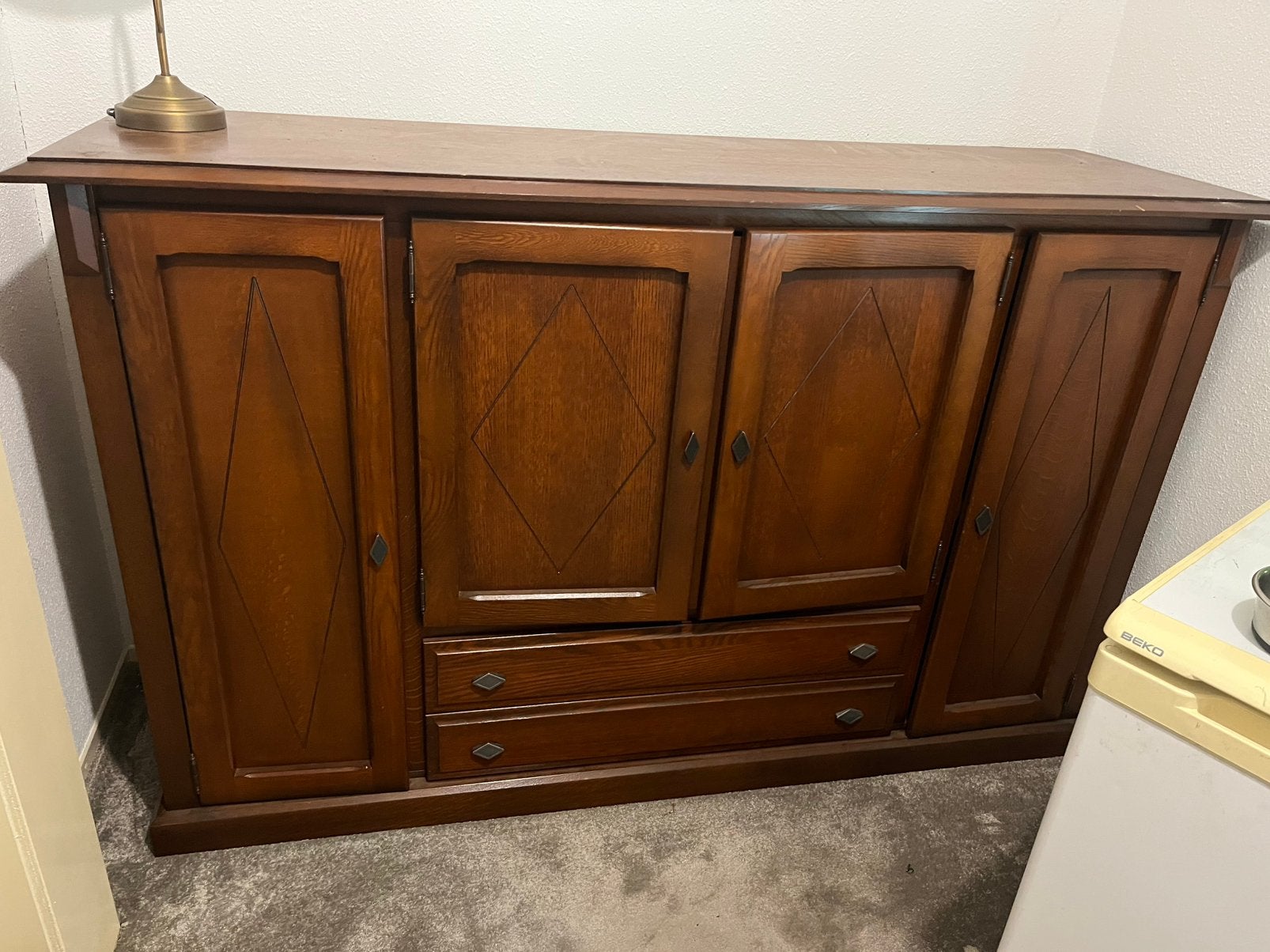 Kersenhout dressoir, Huis en Inrichting, Kasten | Dressoirs, Ophalen, Gebruikt, Met deur(en), 150 tot 200 cm