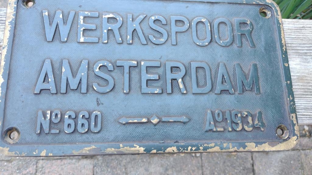 Vintage Werkspoor Amsterdam Plaat No. 660, Jaar 1934, Ophalen of Verzenden