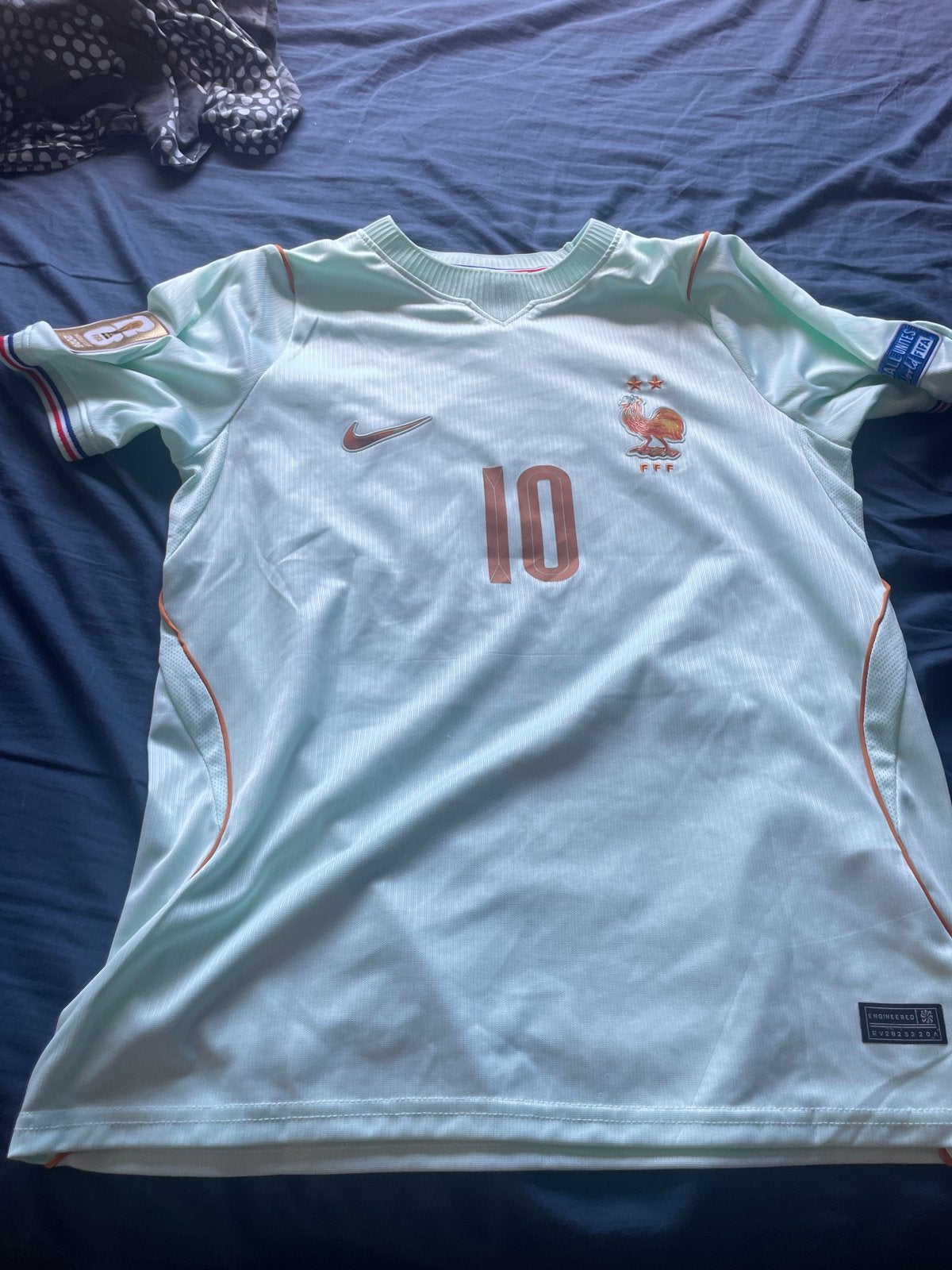 Frankrijk voetbalshirt Mbappé - Maat M, Ophalen of Verzenden, Zo goed als nieuw, Voetbal, Maat 48/50 (M)