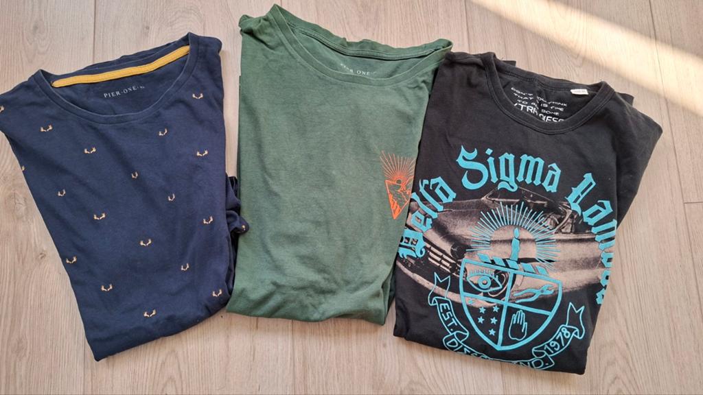 3 t-shirts maat XL, Kleding | Heren, Ophalen of Verzenden, Zo goed als nieuw, Maat 56/58 (XL)