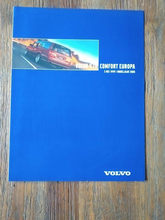 Volvo V 70 Comfort Europa + Prijzen 1999 / 2000 4 pag., Verzenden, Zo goed als nieuw, Volvo