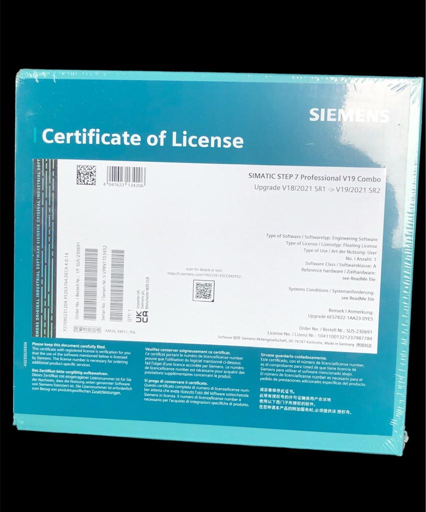 Siemens SIMATIC STEP 7 Professional V19 Combo Upgrade, Verzenden, Nieuw, Windows