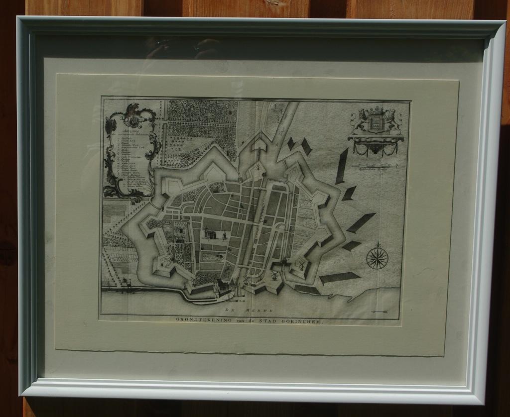 Gorinchem, stadsplattegrond, Ophalen of Verzenden, Zo goed als nieuw, Voor 1940, Prent