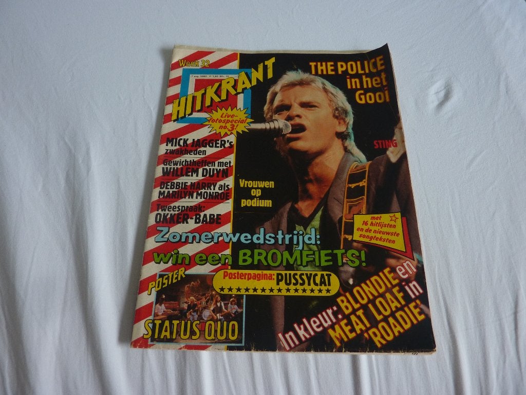 HITKRANT 1980-POLICE-QUO-BLONDIE-PUSSYCAT-BABE-FOTO SPECIAL, Verzenden, 1980 tot heden, Tijdschrift