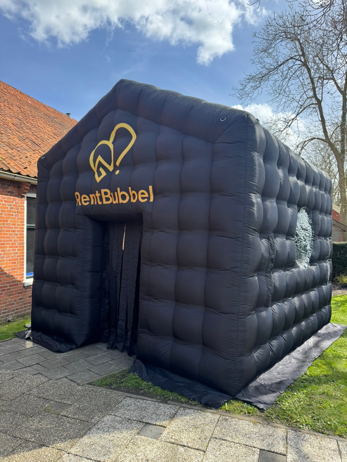 Opblaasbare Partytent 4x4x4,3m incl. Accessoires te huur, Tuin en Terras, Partytenten, Nieuw, Minder dan 5 meter, Minder dan 4 meter
