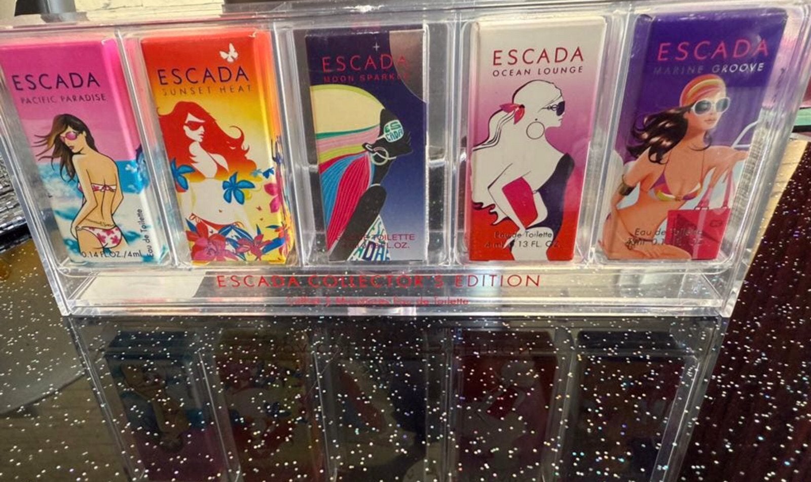 Escada Collectors Edition 5 parfumminiaturen met doosjes, Verzenden, Nieuw, Miniatuur, Gevuld